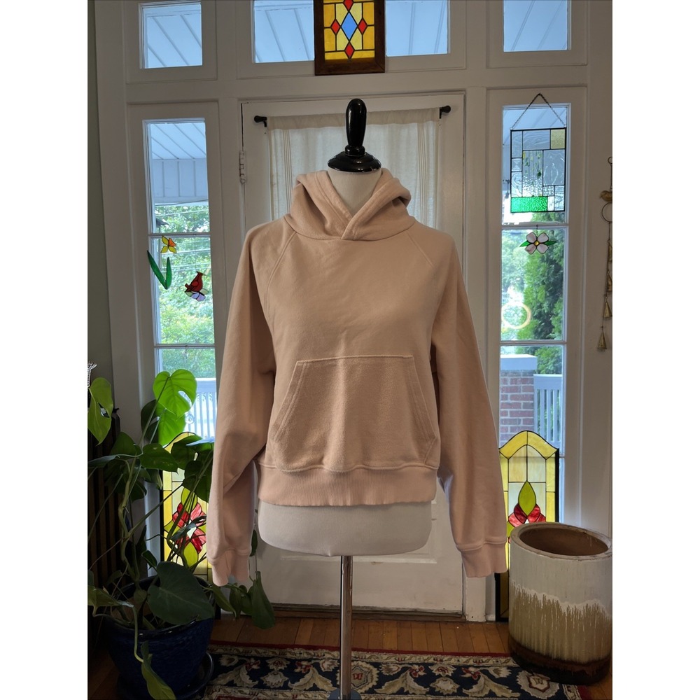 Aerie M Petal Pink Hoodie Pullover Kangaroo Pocket Lounge Sweatshirt Fall Cozy